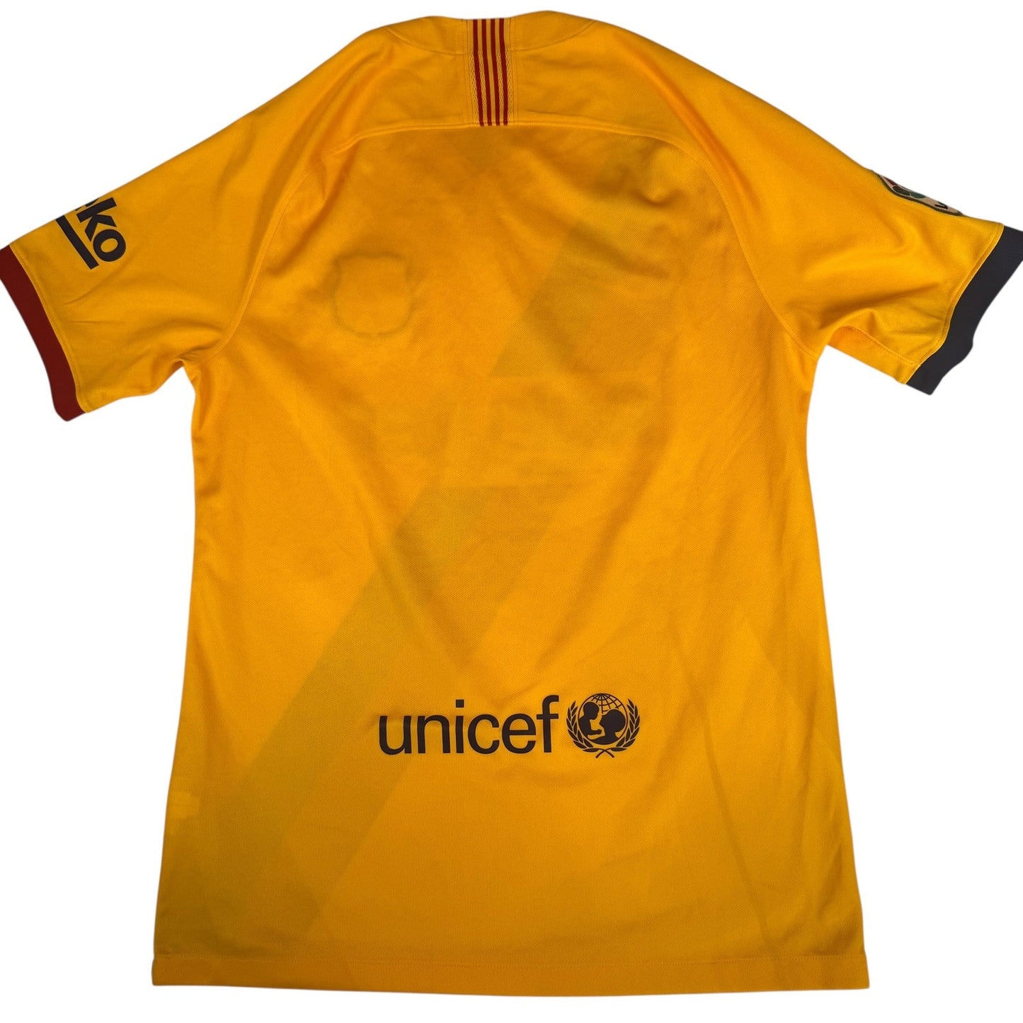 Barcelona 2019/2020 Yellow Away Football Shirt Medium