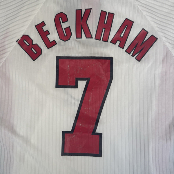 BECKHAM 7 England 1998/1999/2000 Home Football Shirt Medium