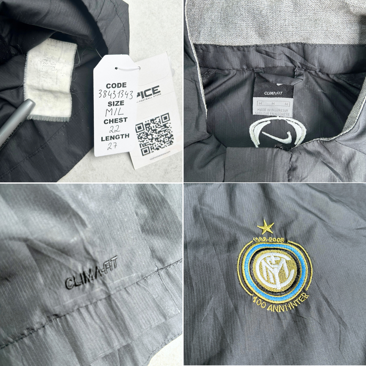 2007/08 Inter Milan Centenary Track Jacket Nike (M/L)