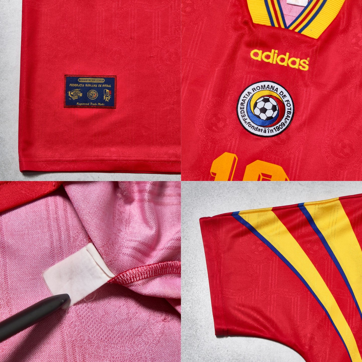 1996/98 Romania Away Shirt Adidas Hagi (L/XL)