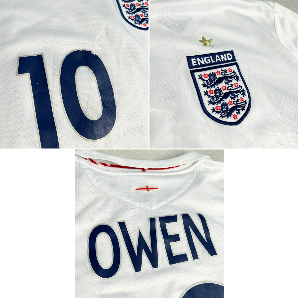 2006/08 England Home Shirt Umbro Owen (XL)