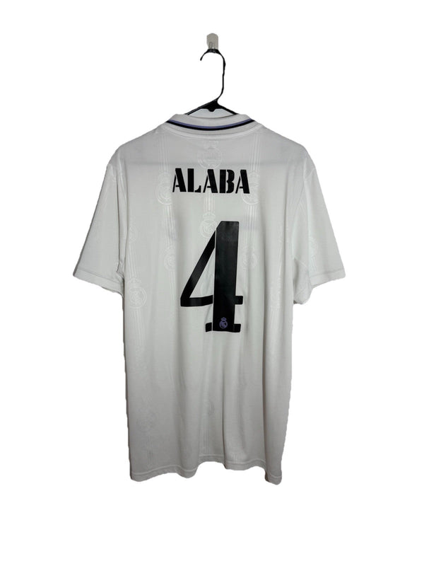 Real Madrid Alaba #4 2022/23 Large Home Shirt Adidas Excellent Condition HF0291