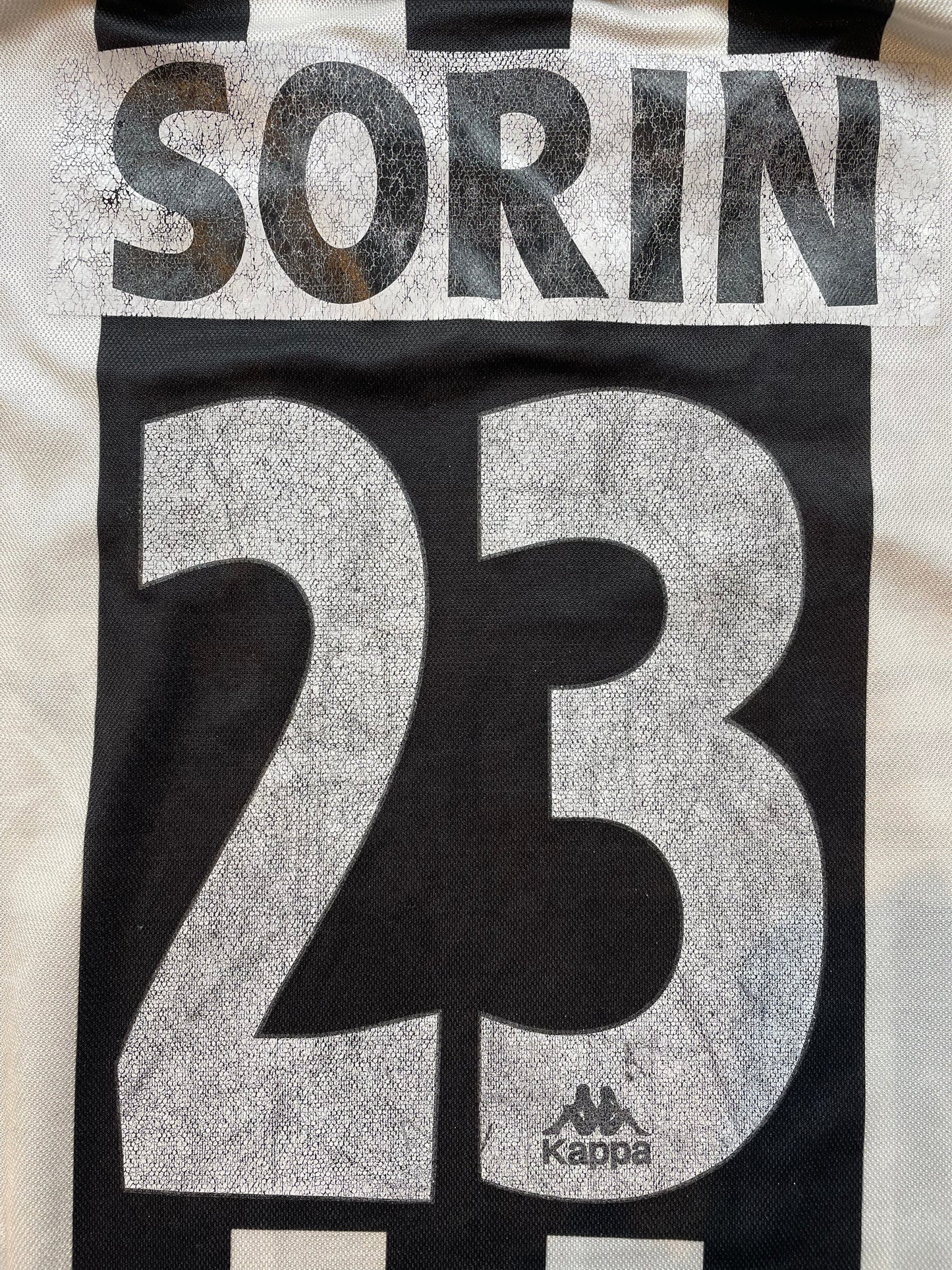 Match Shirt • Club • Juventus • 1995 • Kappa • Home • #23 • Juan Pablo Sorín • Match Worn