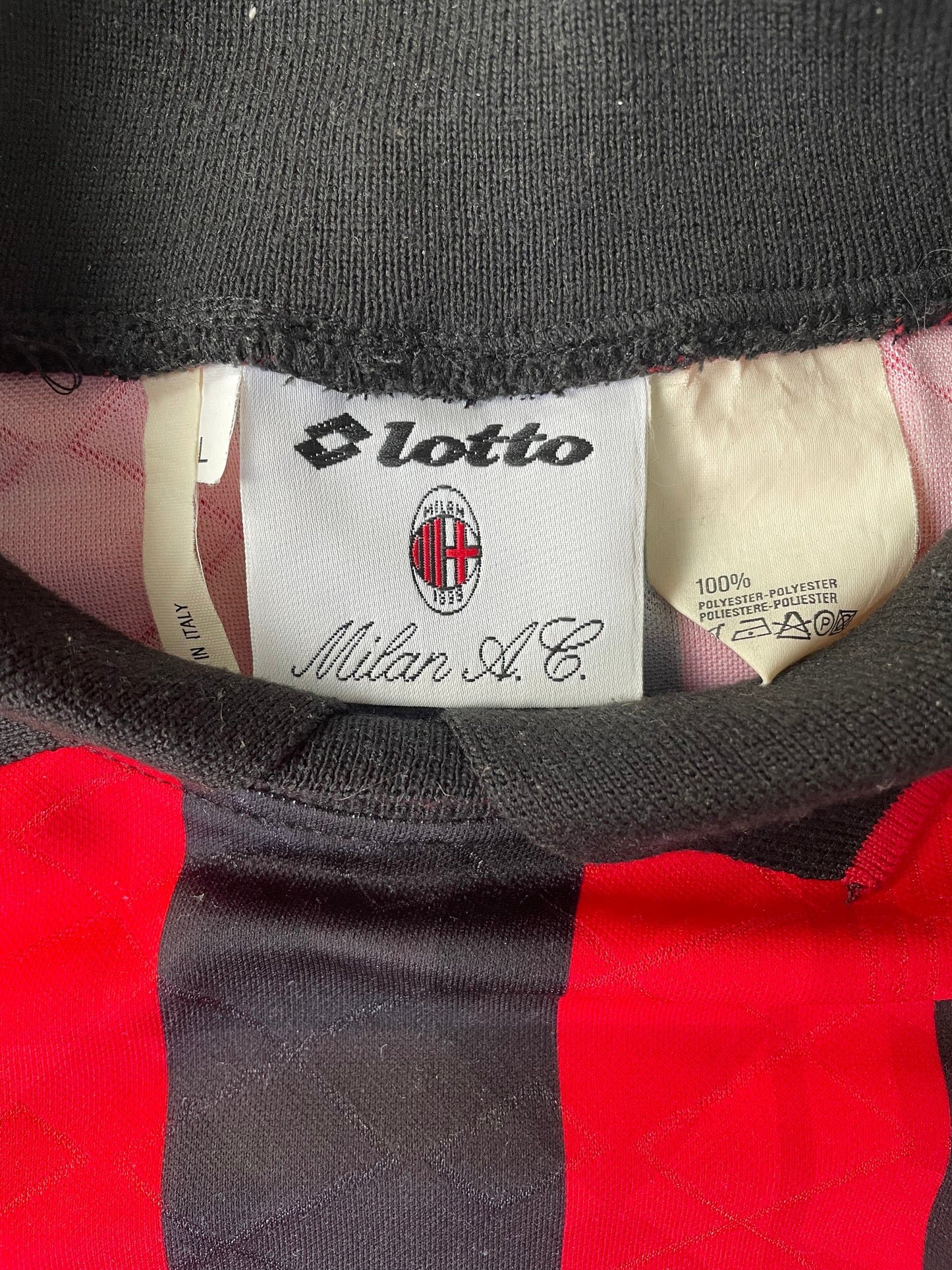 Store Shirt • AC Milan • 1993 • Lotto • Home • Gianluigi Lentini • Size L