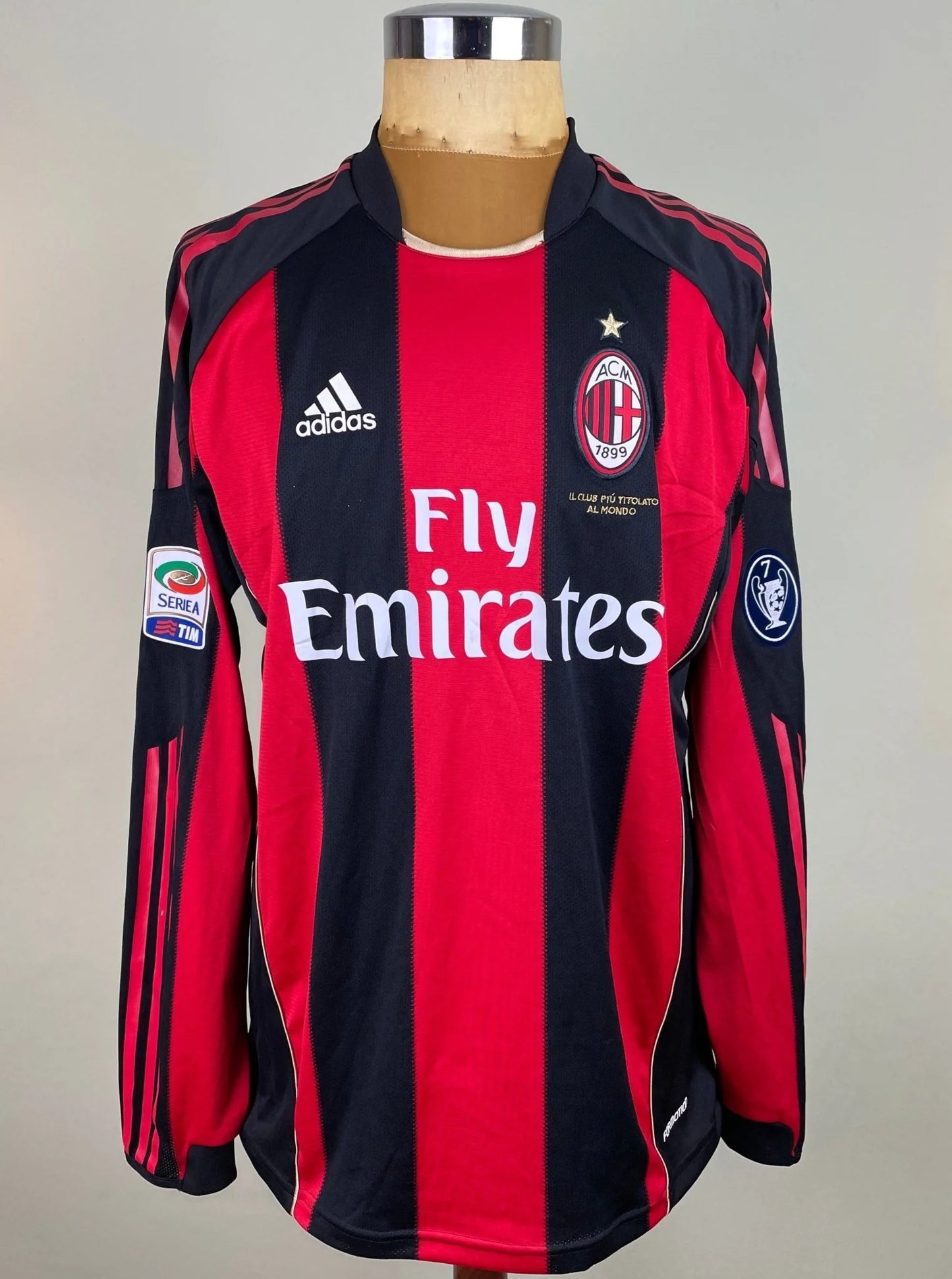 Match Shirt • Club • AC Milan • 2010 • Adidas • Home • #80 • Ronaldinho • Match Worn