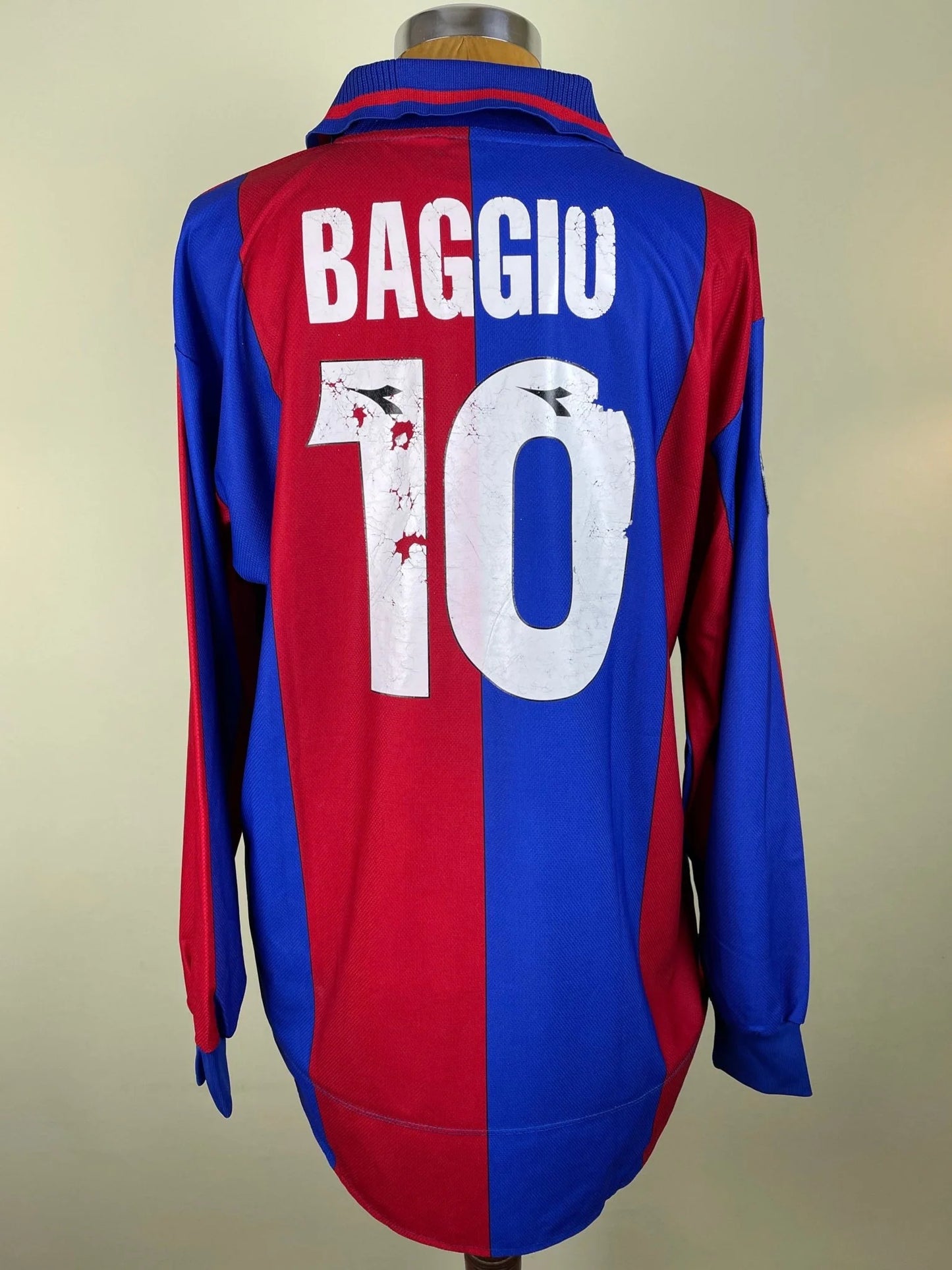 Match Shirt • Club • Bologna • 1997 • Diadora • Home • #10 • Roberto Baggio • Match Worn