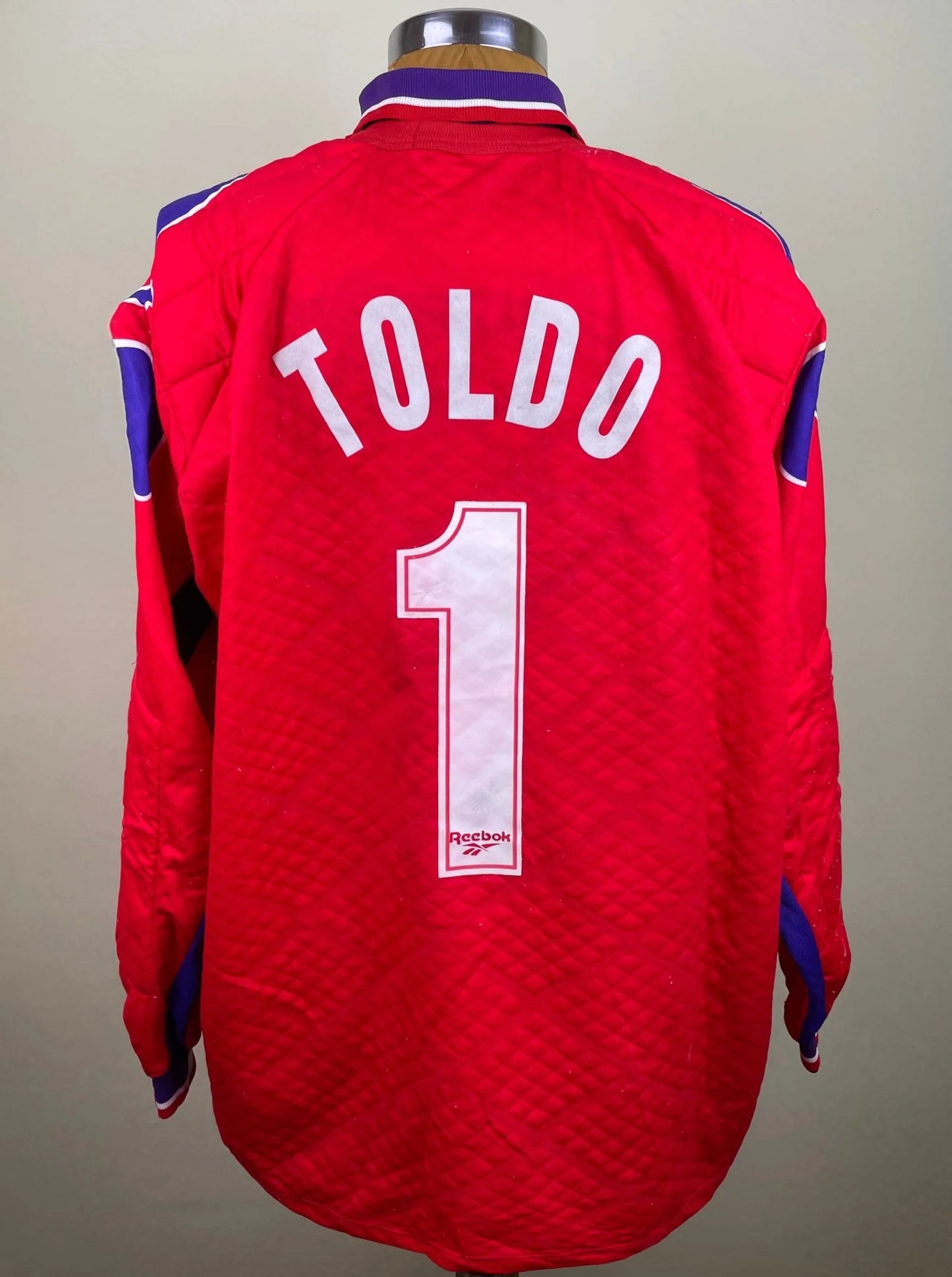 Match Shirt • Club • Fiorentina • 1995 • Reebok • Keeper • #1 • Francesco Toldo • Match Worn
