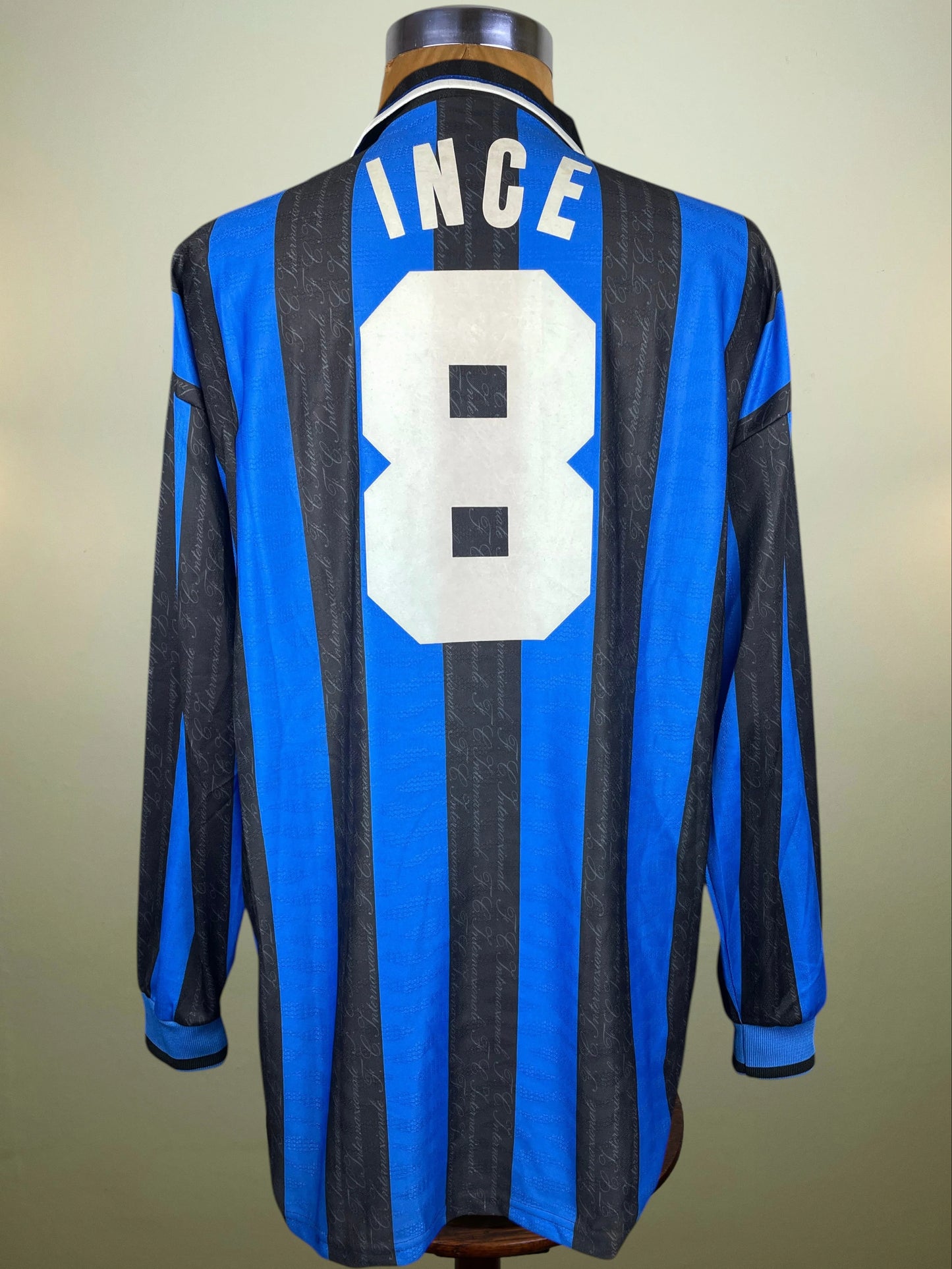 Match Shirt • Club • Inter • 1996 • Umbro • Home • #8 • Paul Ince • UEFA Cup Final • Match Prepared