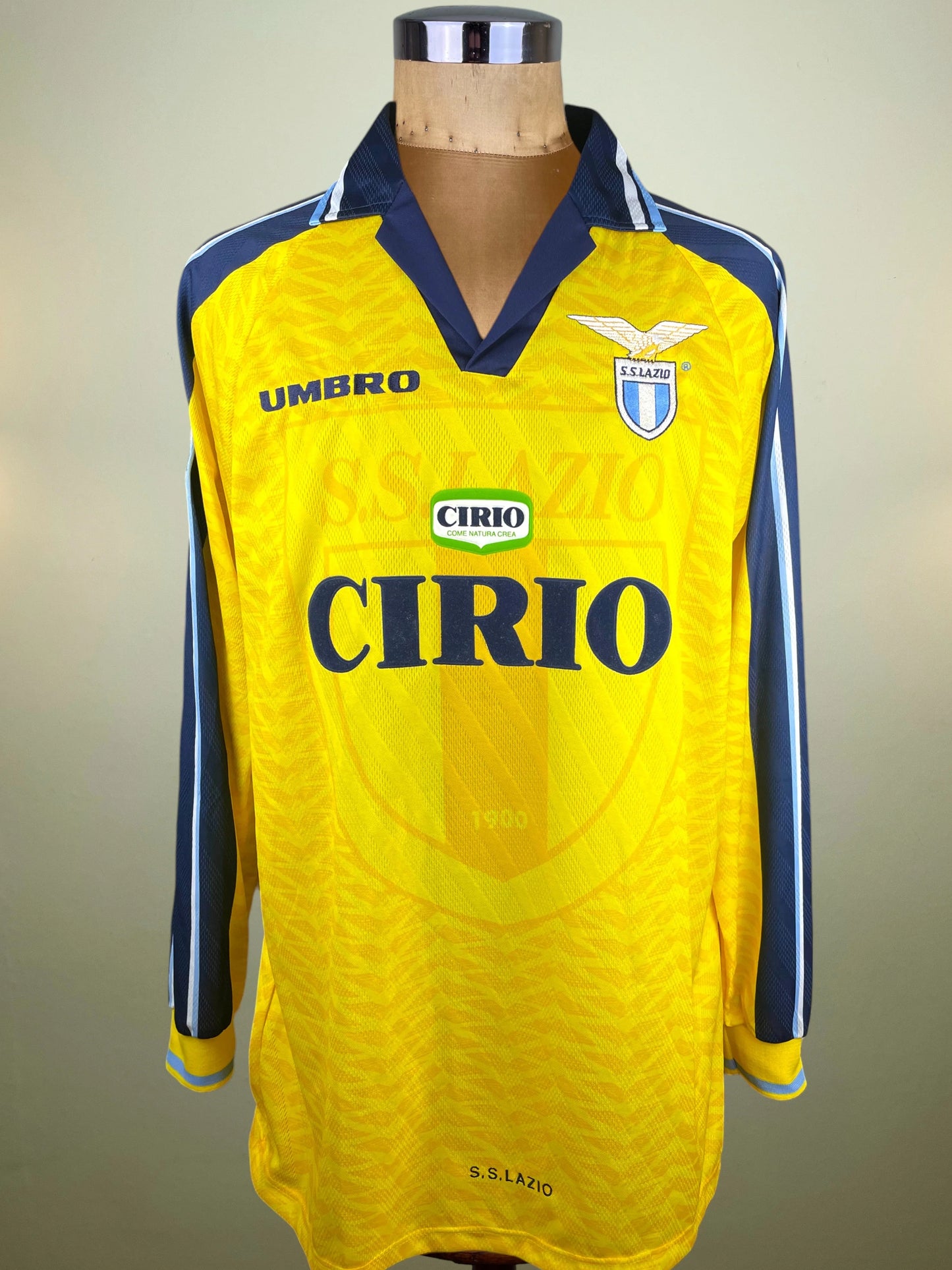 Match Shirt • Club • Lazio • 1997 • Umbro • Away • #6 • Jose Antonio Chamot • Match Worn