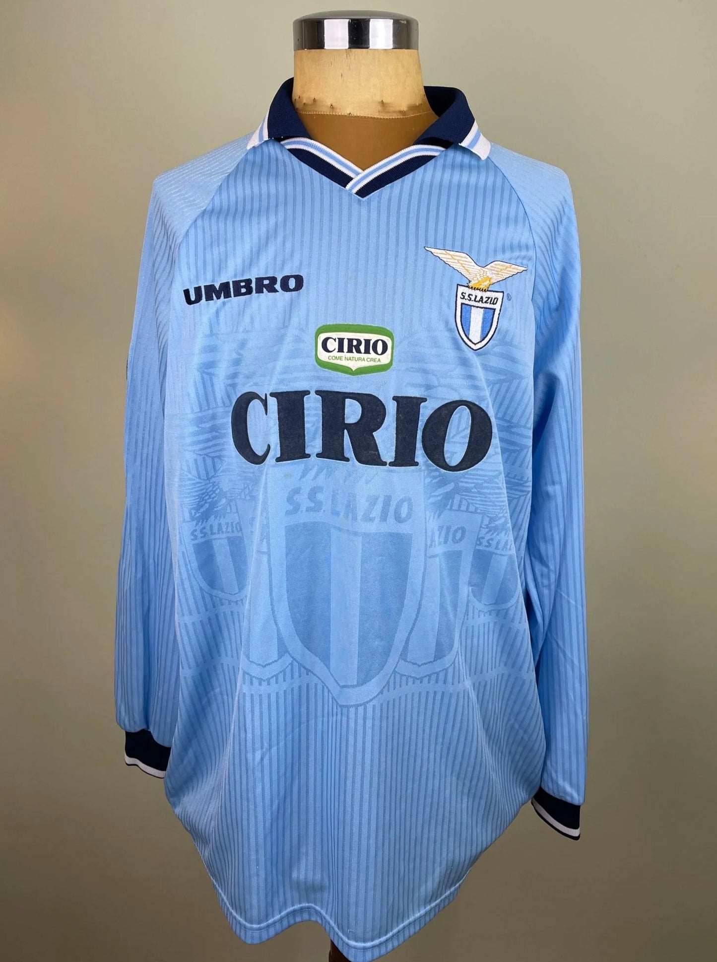 Match Shirt • Club • Lazio • 1997 • Umbro • Home • #19 • Alen Bokšić • Match Worn • Signed