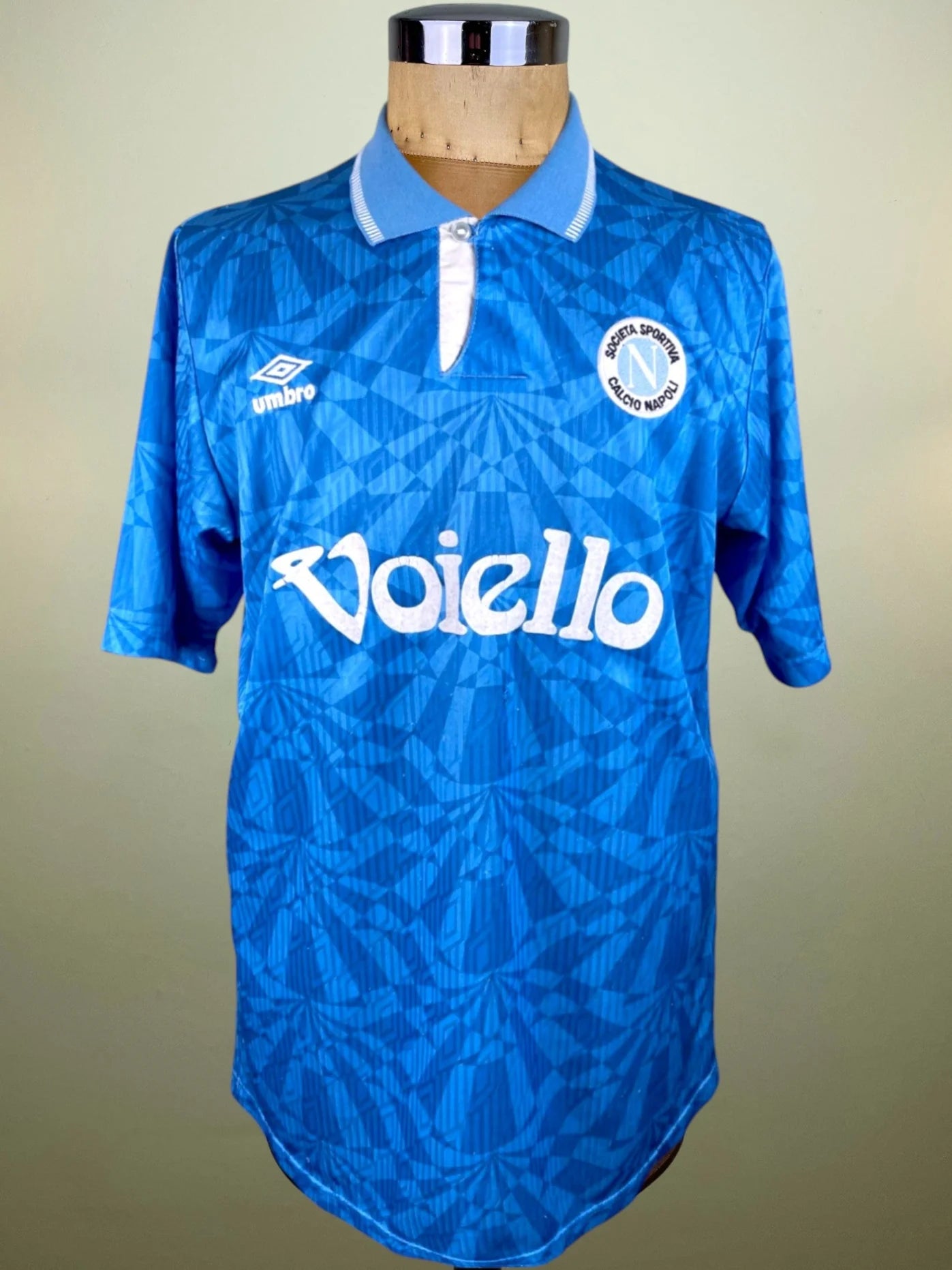 Match Shirt • Club • Napoli • 1992 • Umbro • Home • #10 • Gianfranco Zola • Match Worn