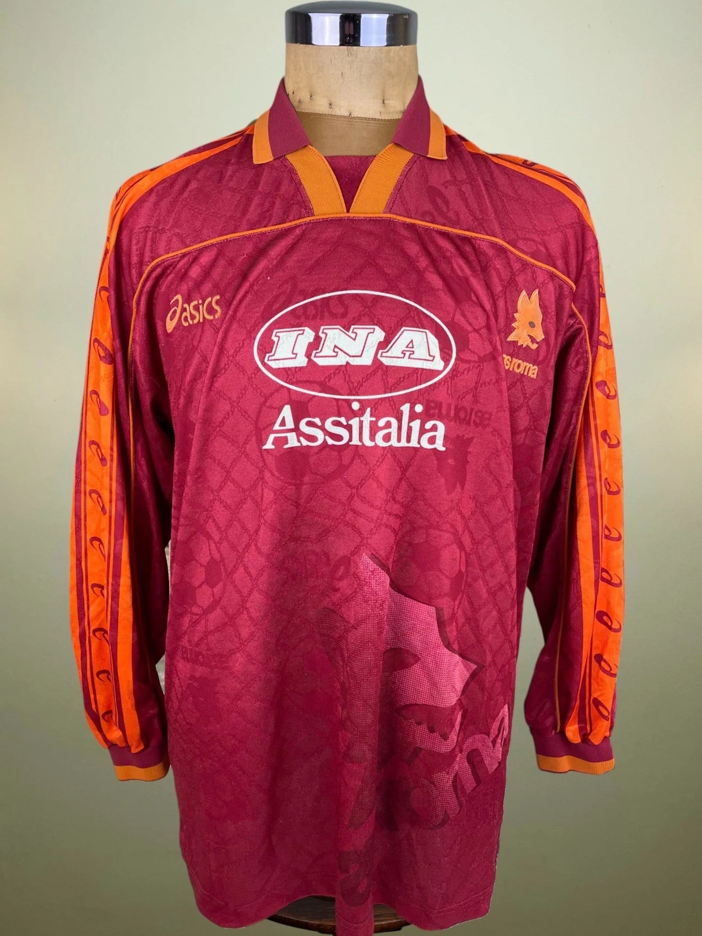 Match Shirt • Club • Roma • 1995 • Asics • Home • #9 • Abel Balbo • Match Worn