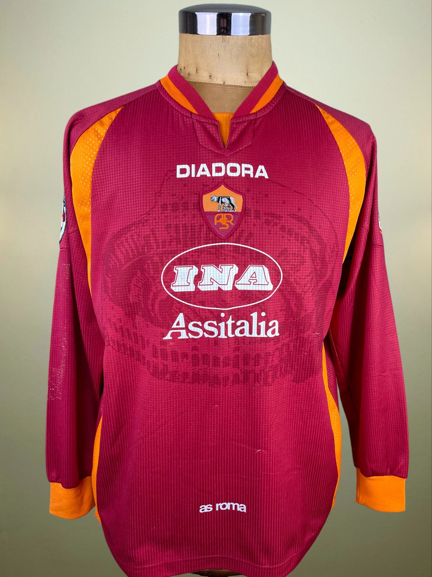 Match Shirt • Club • Roma • 1997 • Diadora • Home • #10 • Francesco Totti • Match Worn