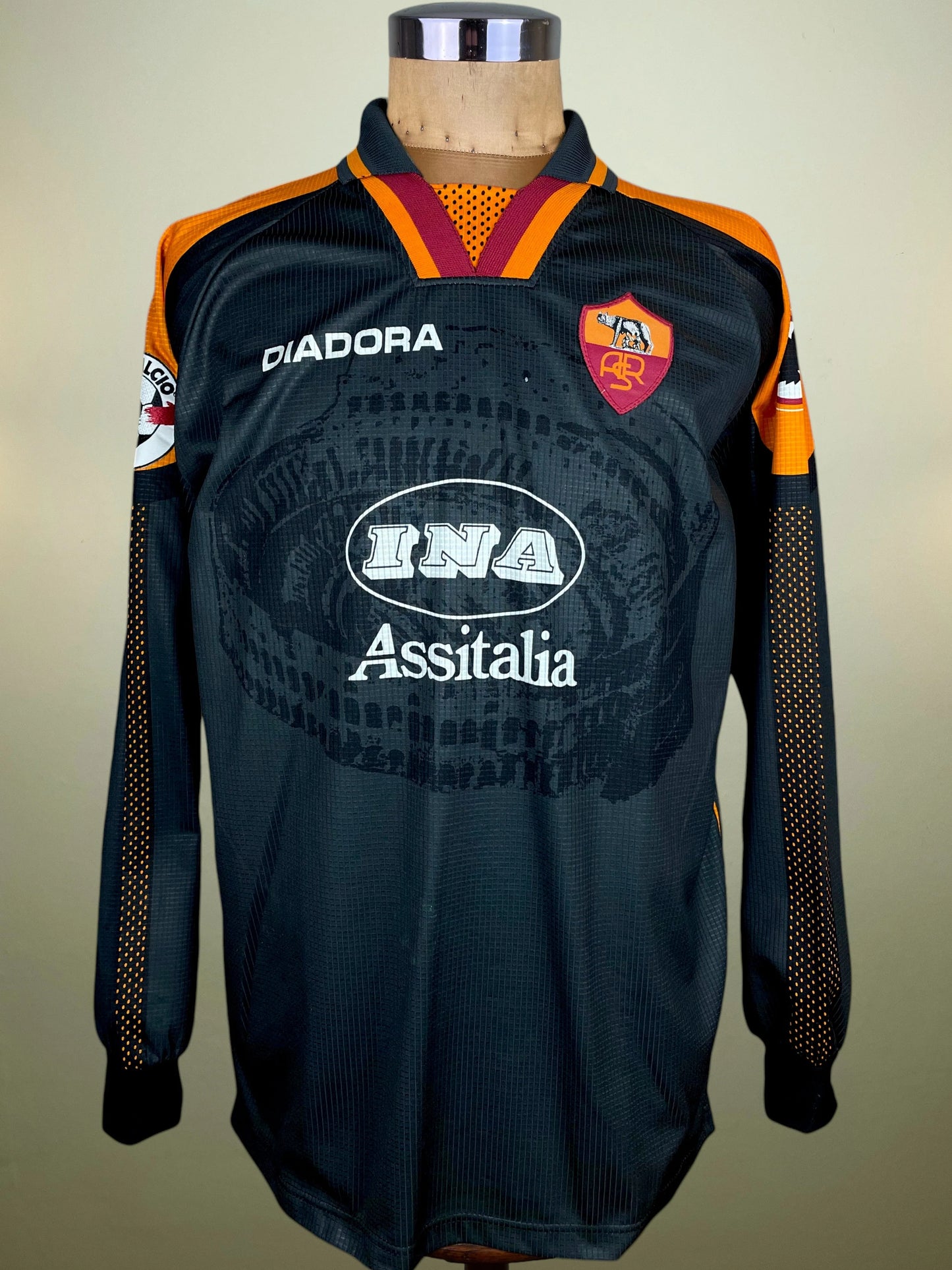 Match Shirt • Club • Roma • 1997 • Diadora • Third • Cafu • Size XL • Vs Vicenza