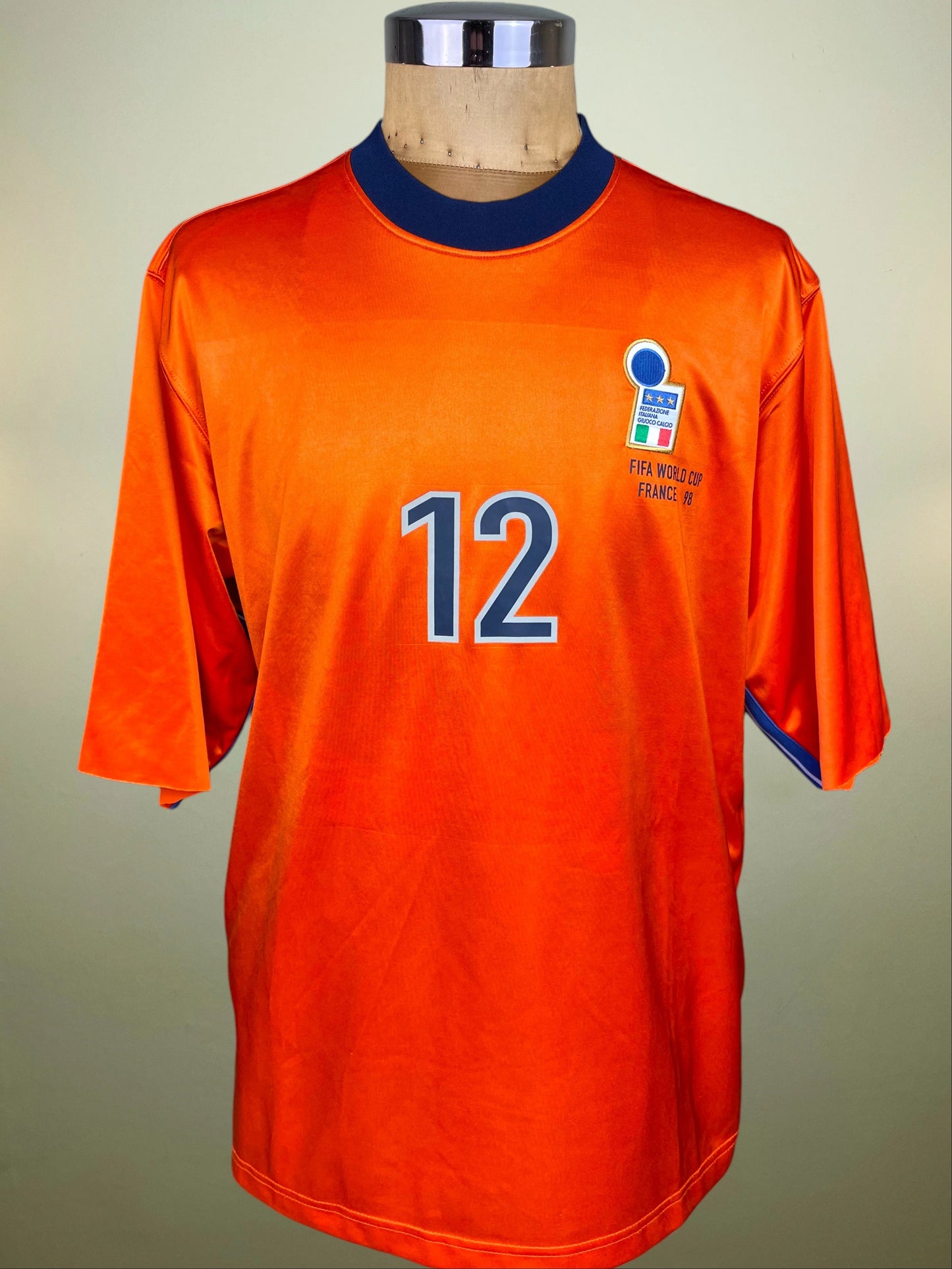 Match Shirt • National • Italia • 1998 • Nike • Keeper • #12 • Gianluca Pagliuca • World Cup 98 • vs France • Signed