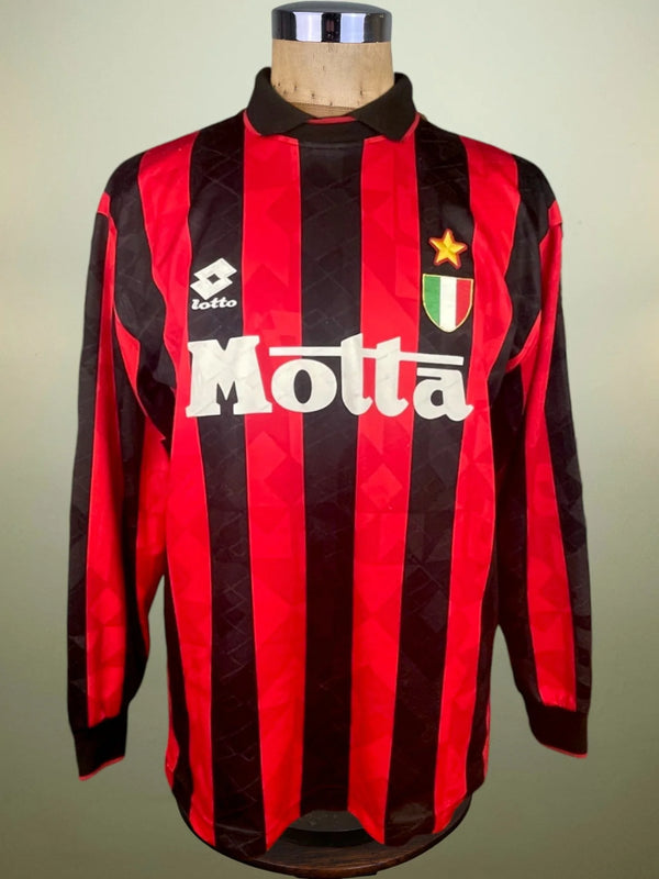 Store Shirt • AC Milan • 1993 • Lotto • Home • #8 • Gianluigi Lentini • Size L