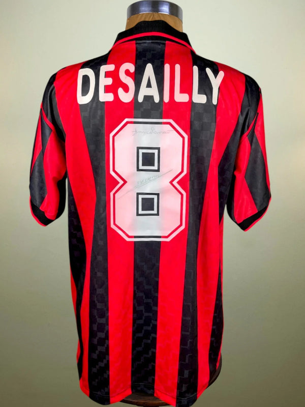 Store Shirt • AC Milan • 1995 • Lotto • Home • Marcel Desailly • Size L • Signed