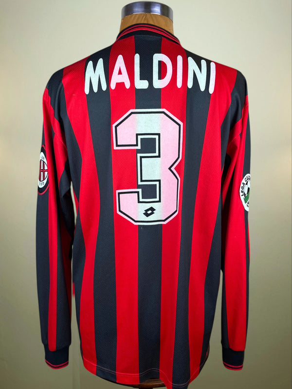Store Shirt • AC Milan • 1996 • Lotto • Home • #3 • Paolo Maldini • Size XL