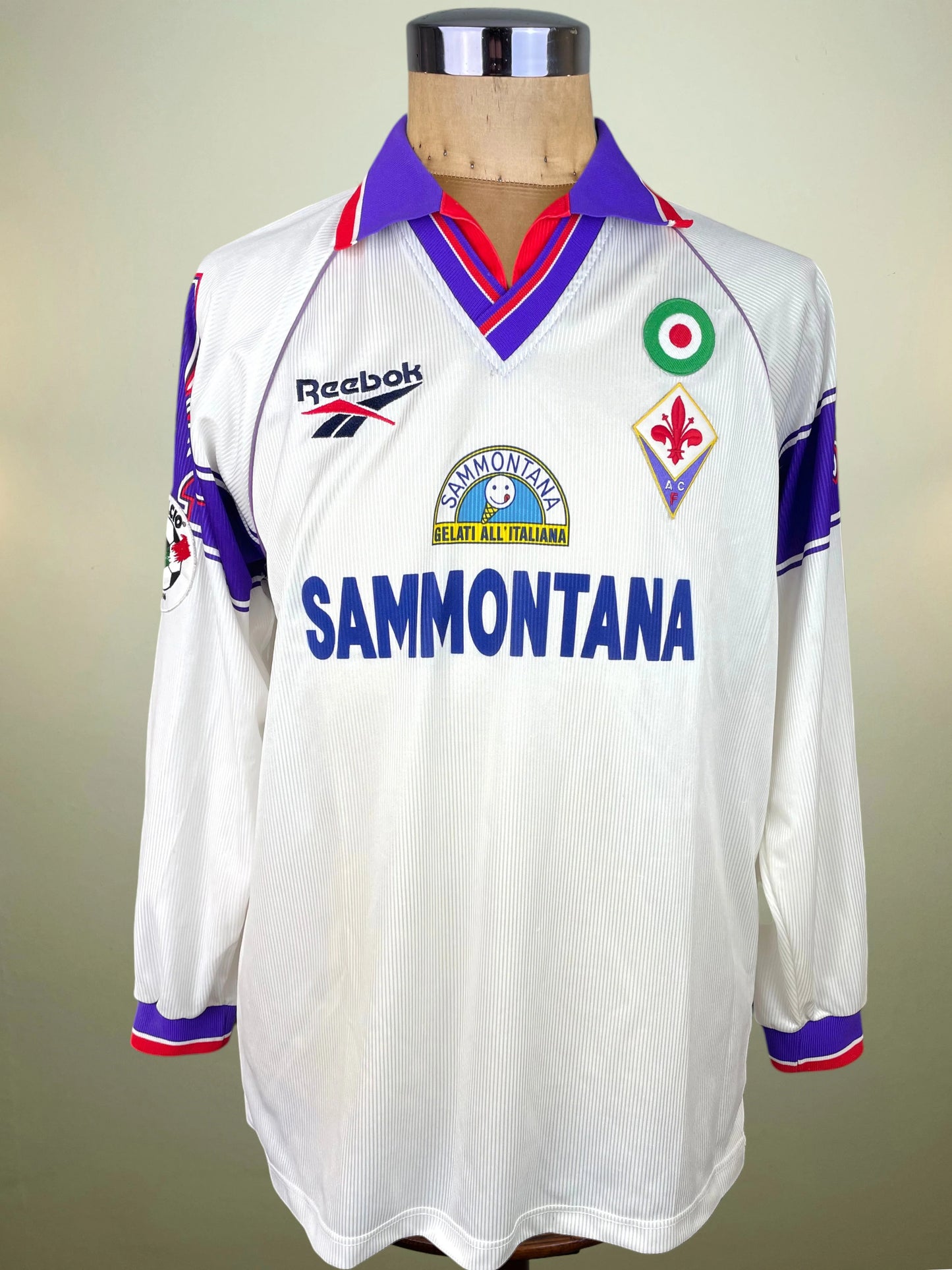 Match Shirt • Fiorentina • 1996 • Reebok • Away • Rui Costa • Unwashed • Signed