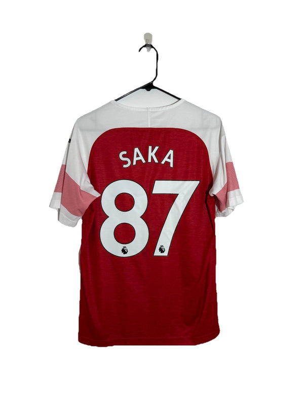 Arsenal Saka #87 2018/19 Medium Home Shirt Puma Excellent Condition 753209-12