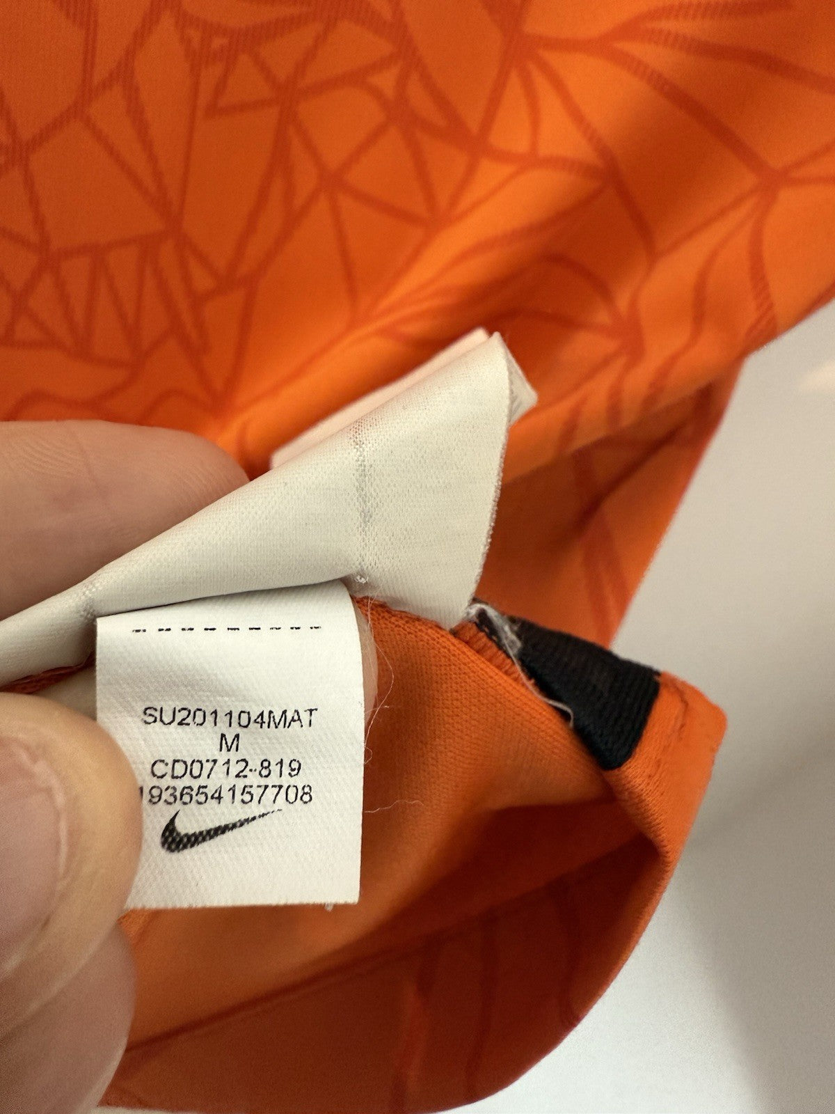 Netherlands Virgil #4 2020 Home Medium Shirt Nike Excellent Condition CD0712-819