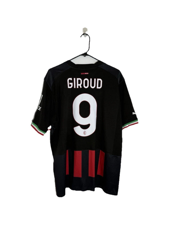 AC Milan Giroud #9 2022/23 Home XL Shirt Excellent Condition 765824-01