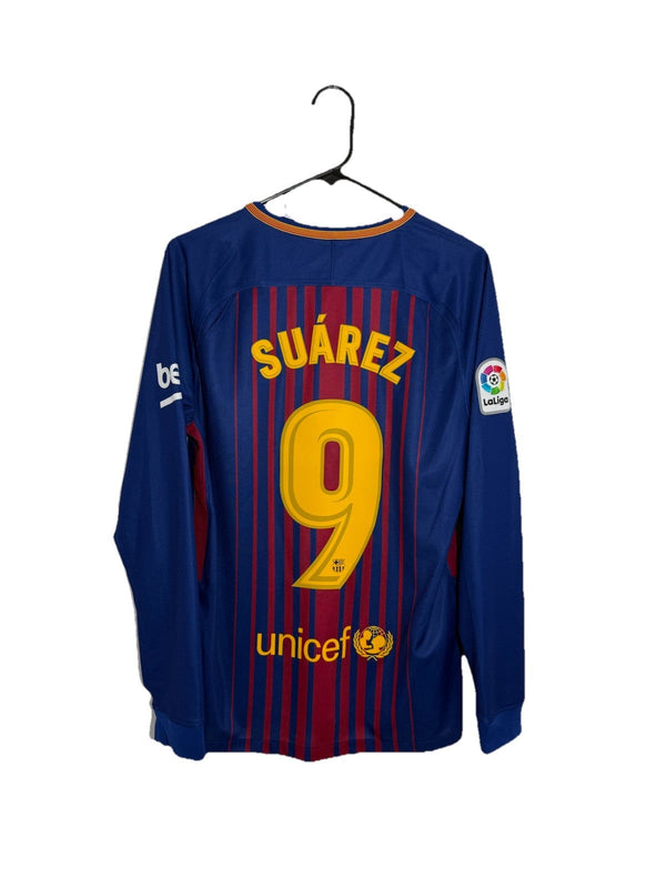 Barcelona Suarez #9 2017/18 Small Home Shirt Nike Very Good Condition
