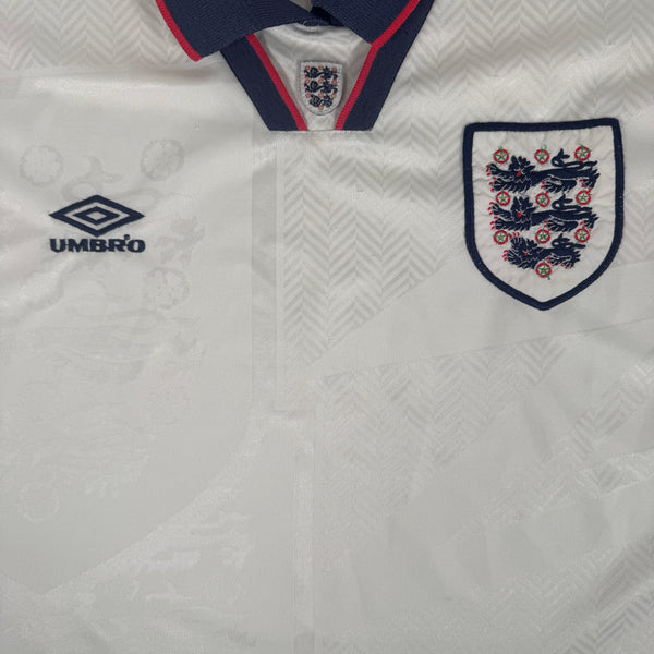 England 1993/1994/1995 Home Football Shirt Medium