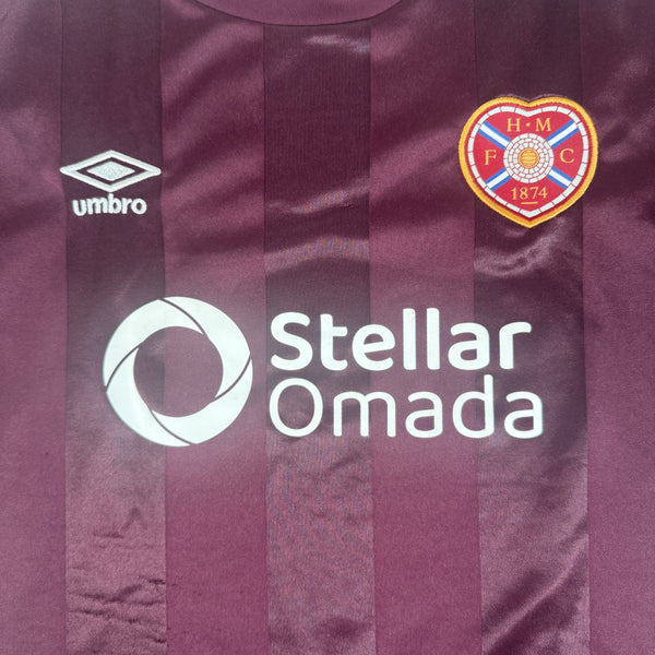 Heart of Midlothian 2024/2025 Home Football Shirt Medium
