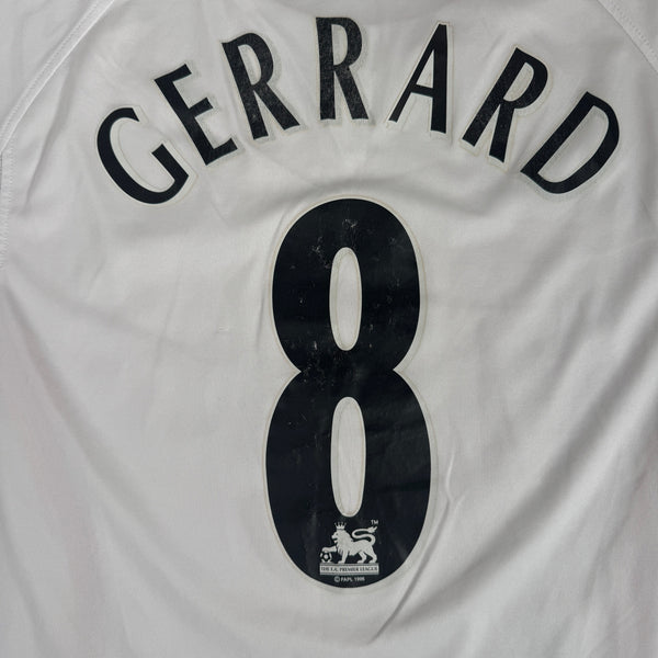 GERRARD 8 Liverpool 2005/2006 Away Football Shirt Large