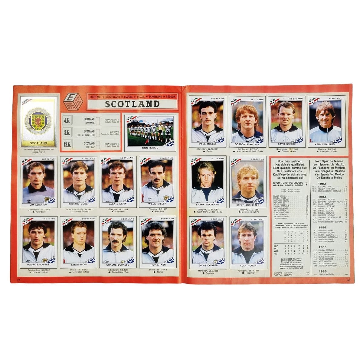 Panini Sticker Album Mexico 86 (Complete)