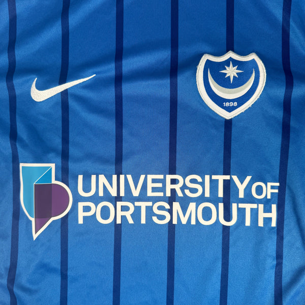 Portsmouth 2024/2025 Home Football Shirt Small
