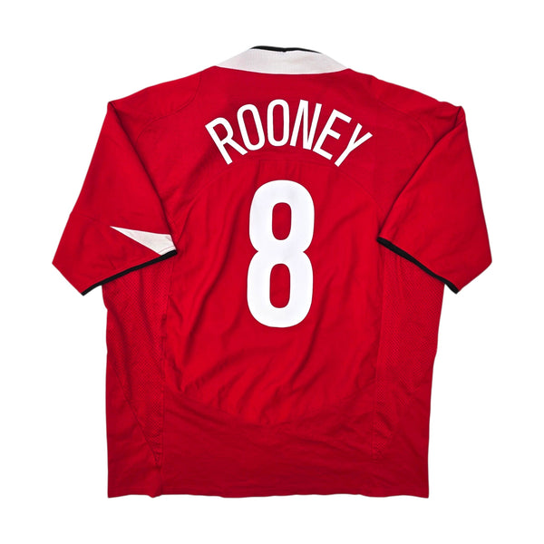 2004/06 Manchester United Home Football Shirt (XL) Nike #8 Rooney