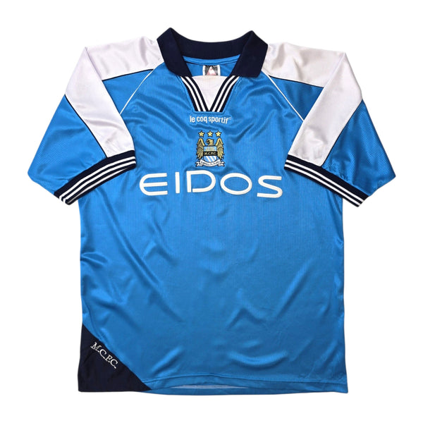 1999/01 Manchester City Home Football Shirt (L) Le Coq Sportif