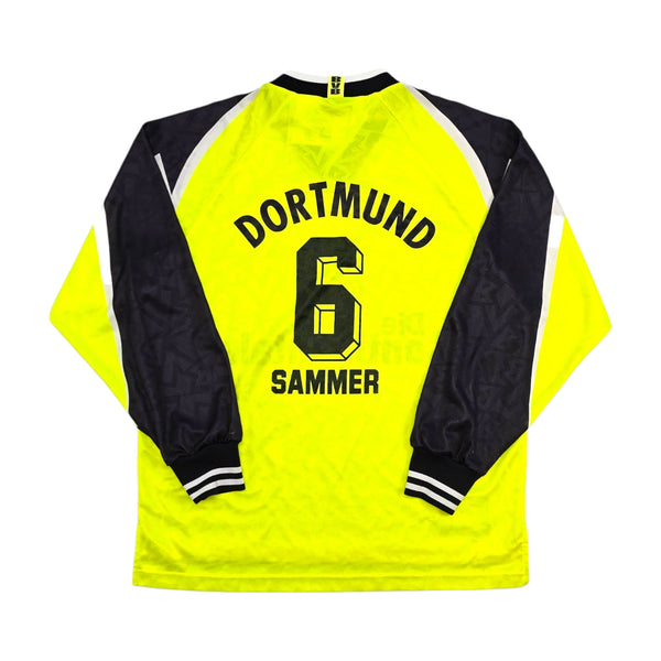 1995/96 Dortmund Home Football Shirt (XL) Nike #6 Sammer