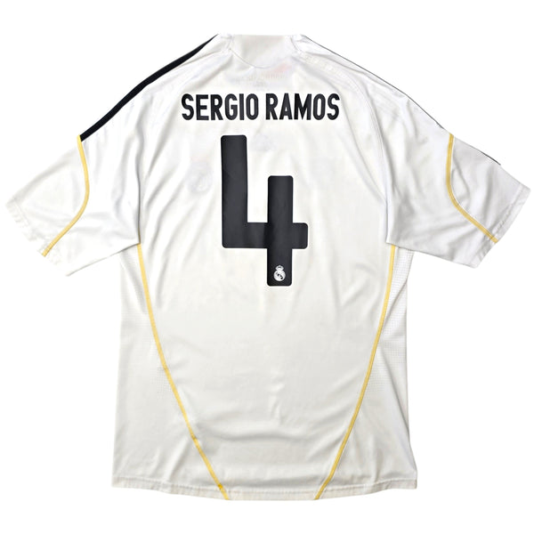 2009/10 Real Madrid Home Football Shirt (S) Adidas #4 Sergio Ramos