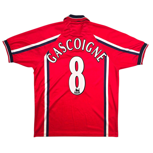 1999/00 Middlesbrough Home Football Shirt (L) Errea #8 Gascoigne