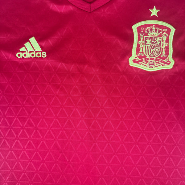 Spain 2016/2017/2018 Home Football Shirt Large