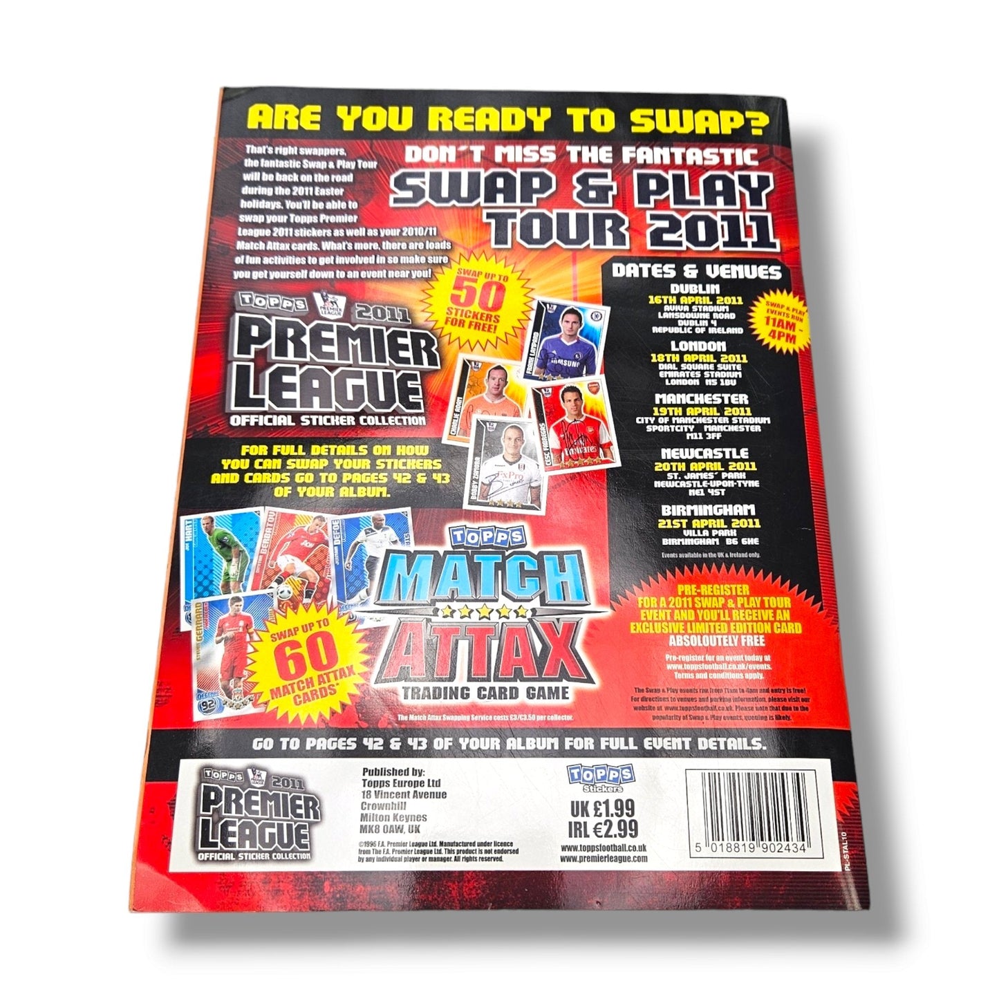 Topps Premier League Sticker Album 2011 (Complete)