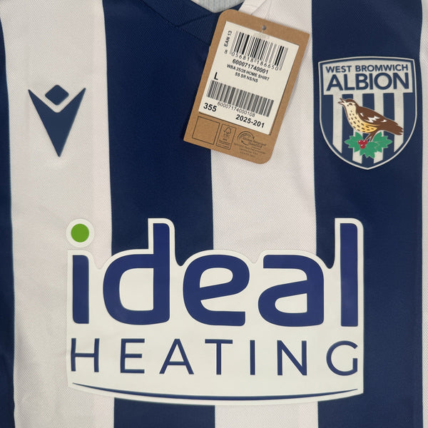 West Bromwich Albion 2025/2026 Home Football Shirt Large BNWT