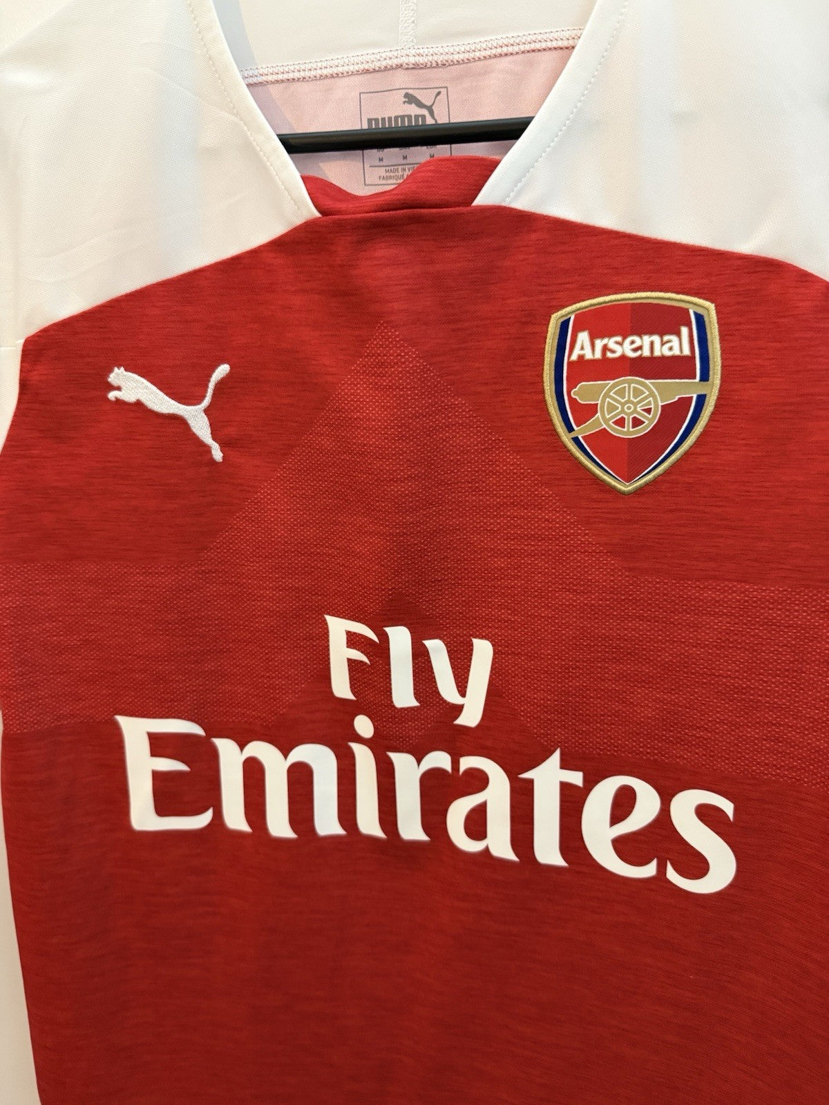 Arsenal Saka #87 2018/19 Medium Home Shirt Puma Excellent Condition 753209-12