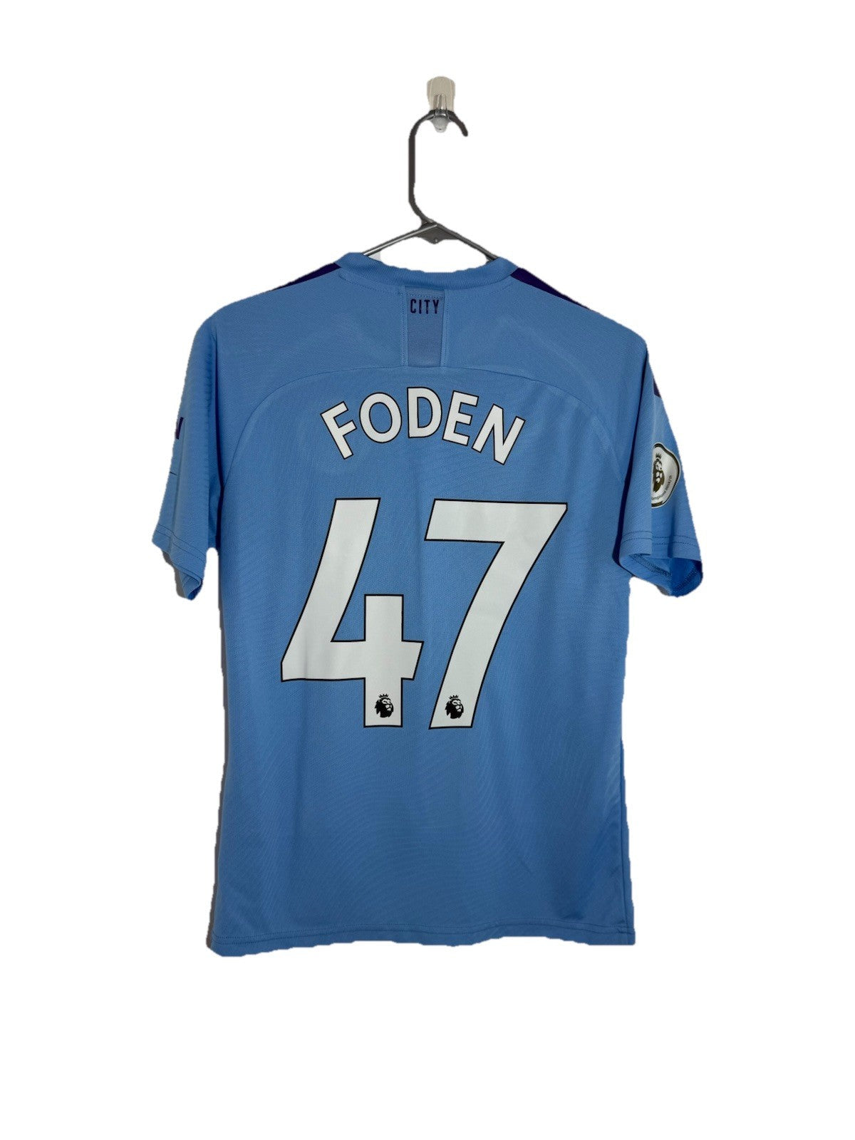Manchester City Foden #47 2019/20 Small Home Shirt Excellent Condition 755586-01