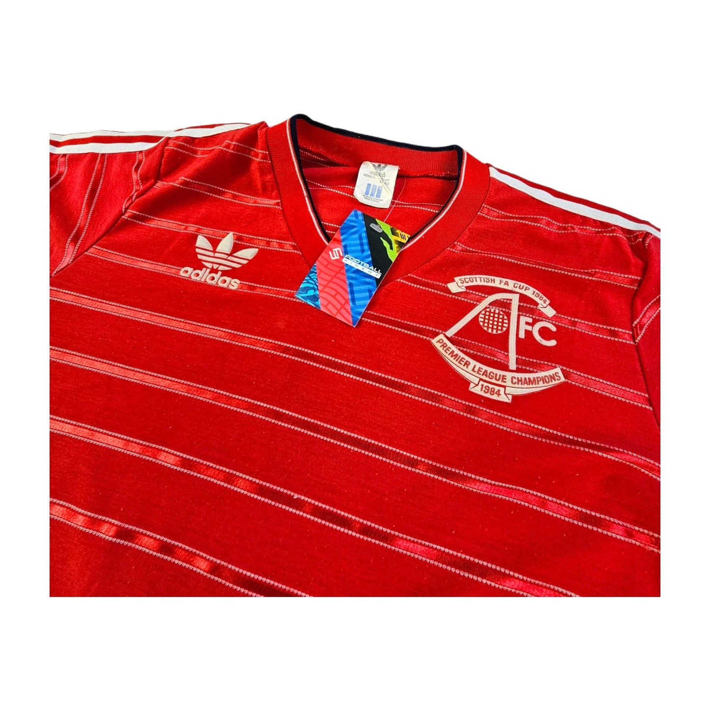 1984/85 Aberdeen Home Football Shirt (M) Adidas # 5 (McLeish)