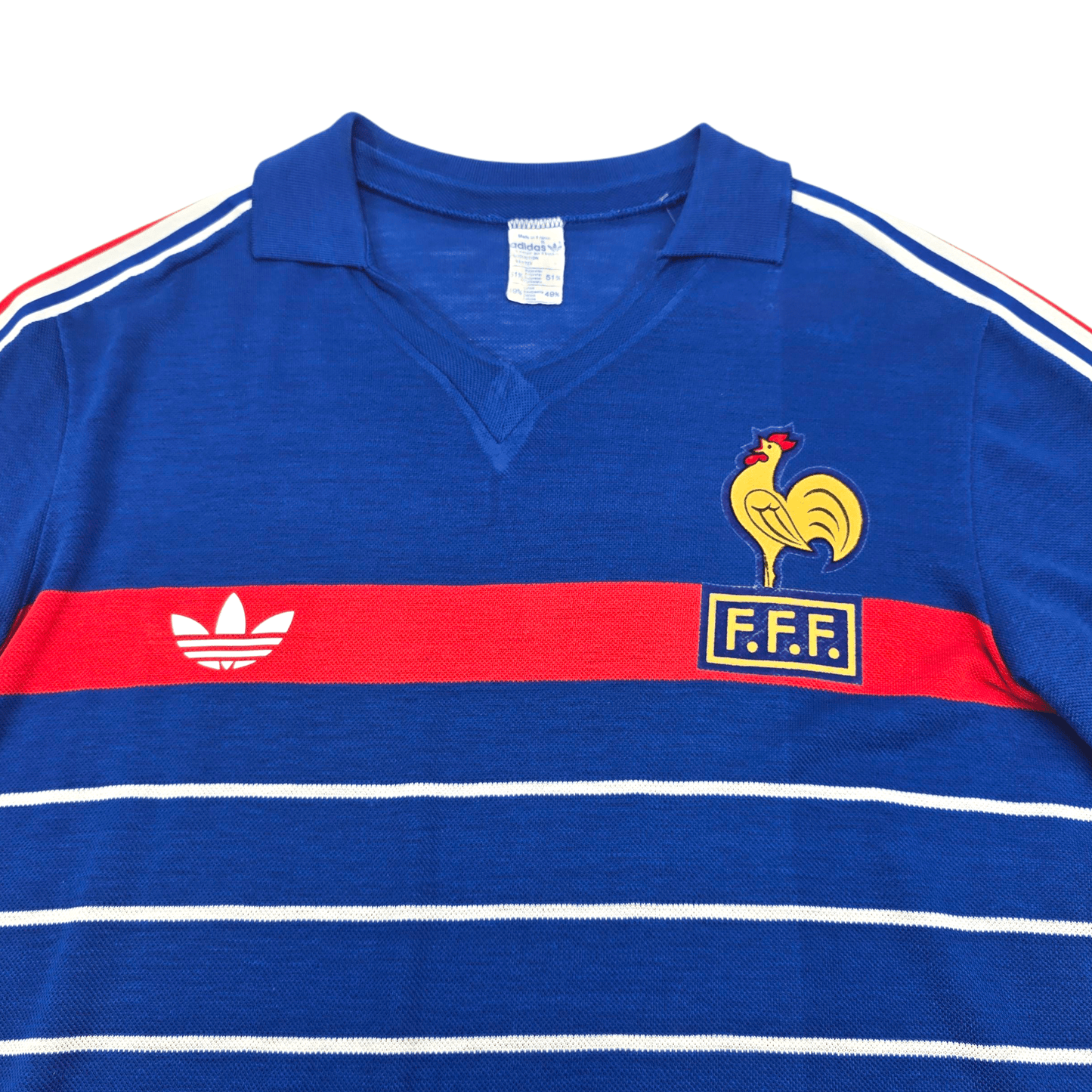 1984/86 France Home Football Shirt (M) Adidas