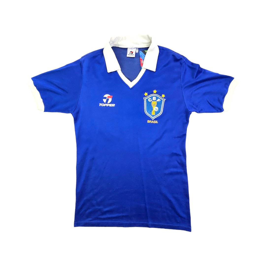 1985/88 Brazil Away Football Shirt (S) Topper # 10 (Zico)
