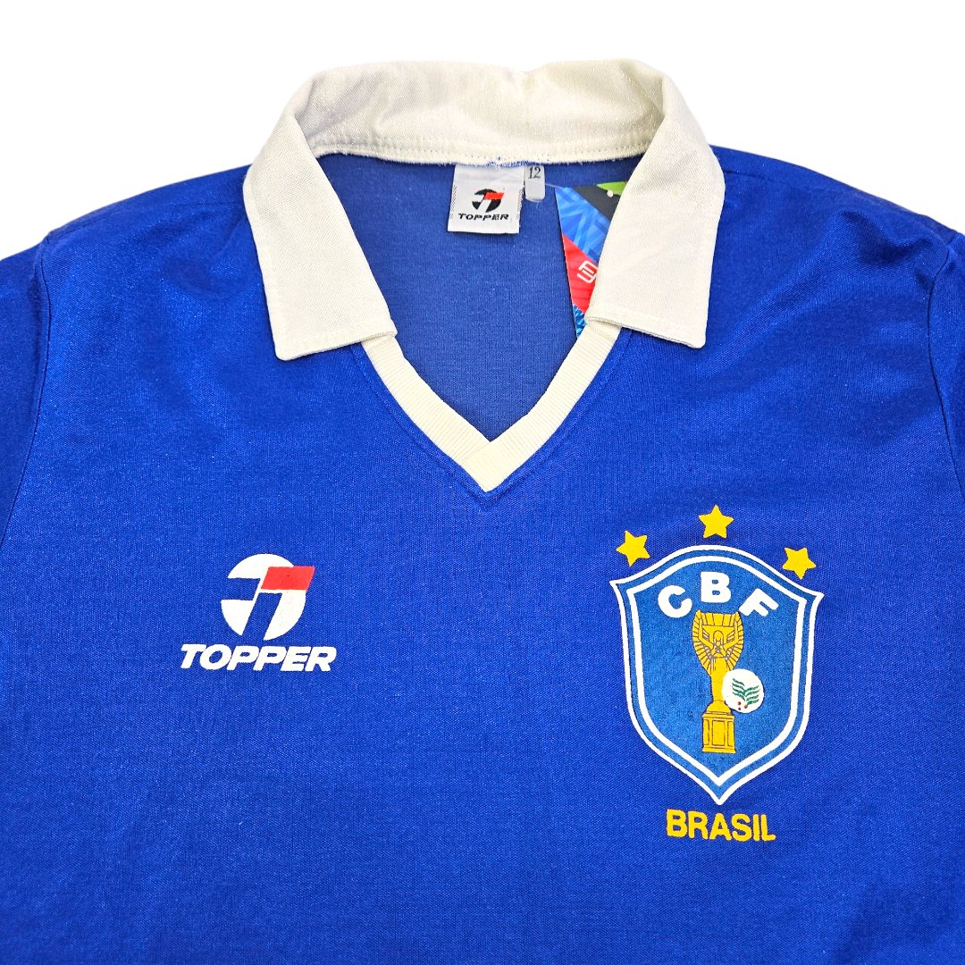 1985/88 Brazil Away Football Shirt (S) Topper # 10 (Zico)