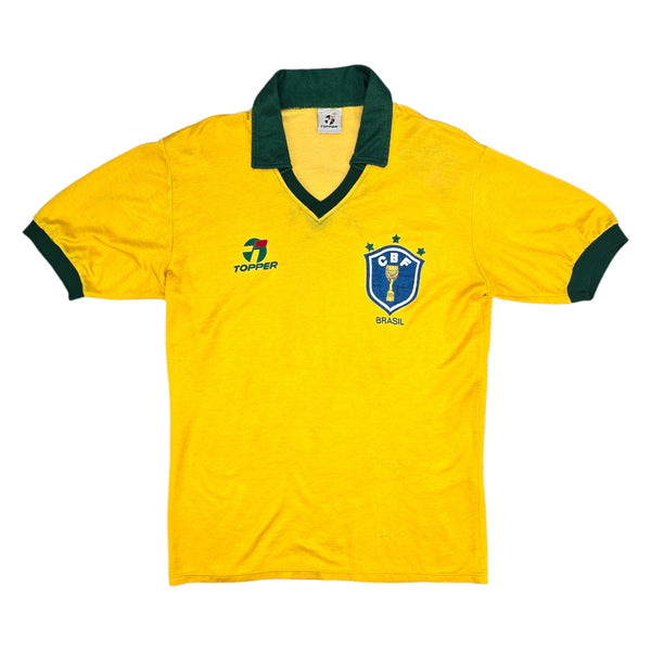 1985/88 Brazil Home Football Shirt (M) Topper