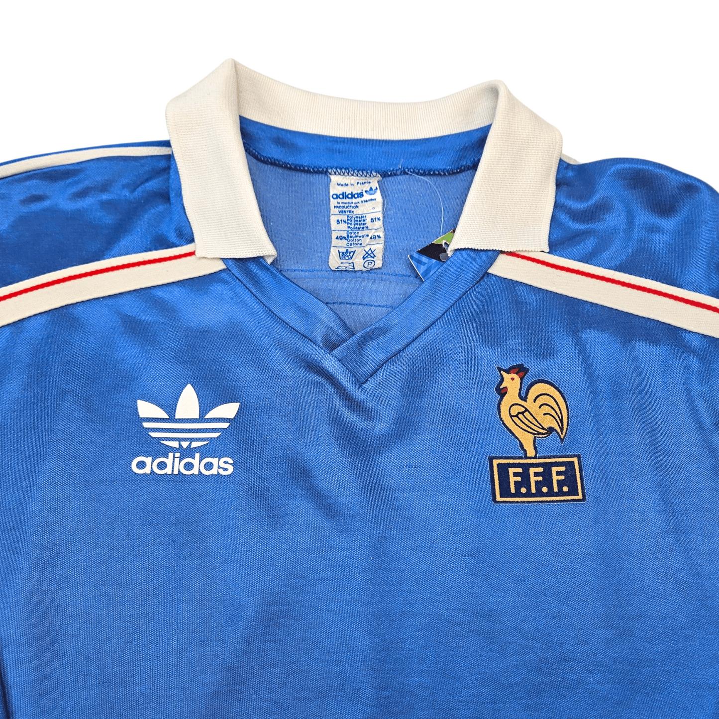 1985/90 France Home Football Shirt (S) Adidas