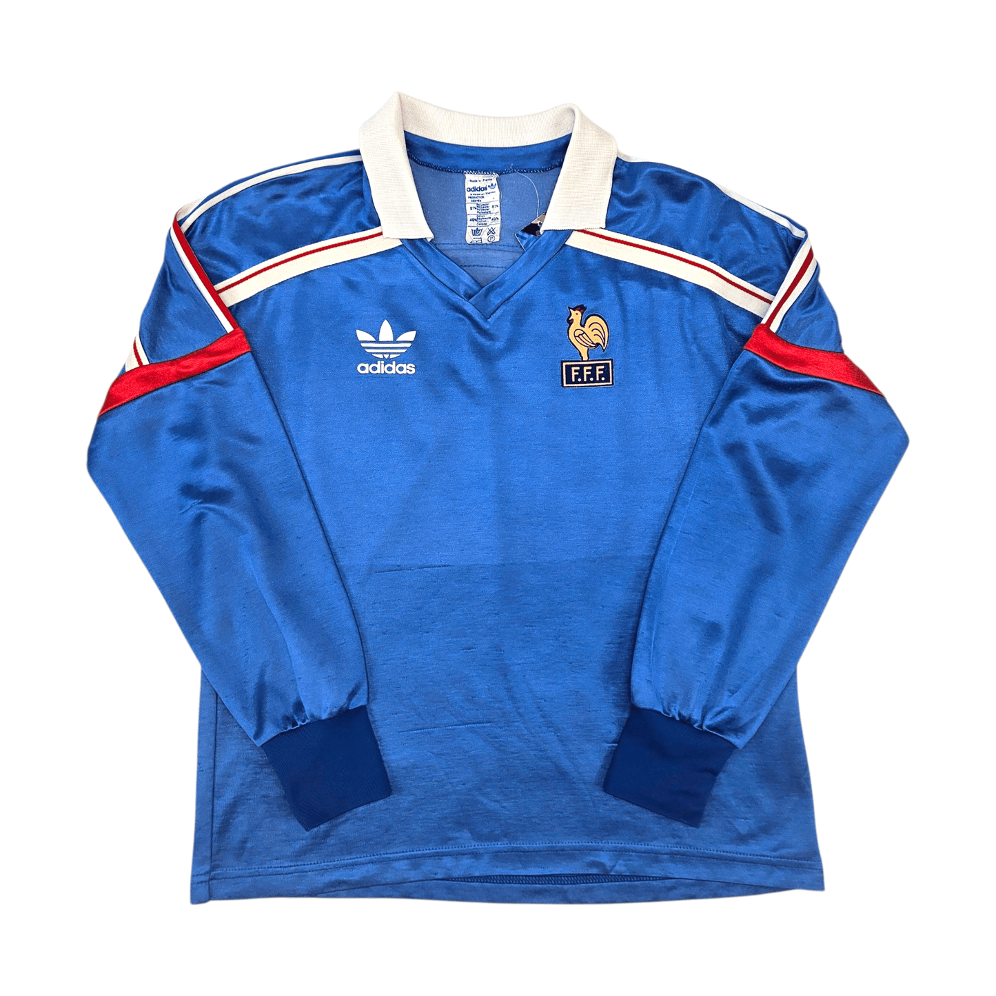 1985/90 France Home Football Shirt (S) Adidas