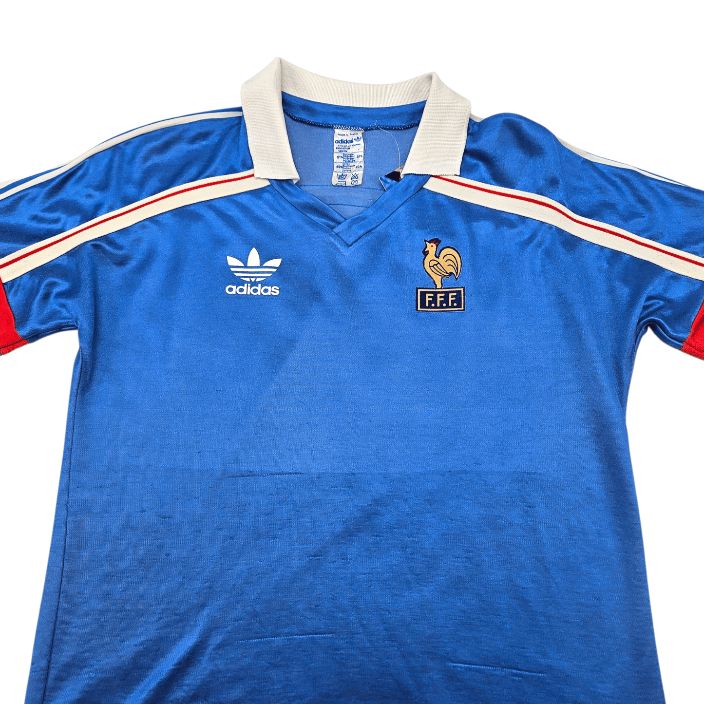 1985/90 France Home Football Shirt (S) Adidas